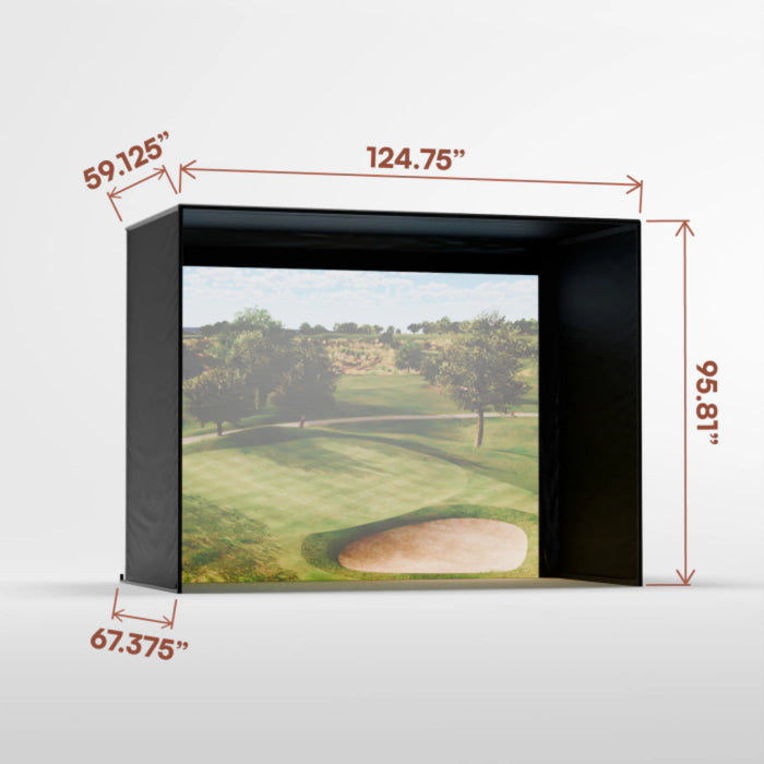 Carl's Place DIY Golf Simulator Enclosure Kit with Impact Screen 7.7x10