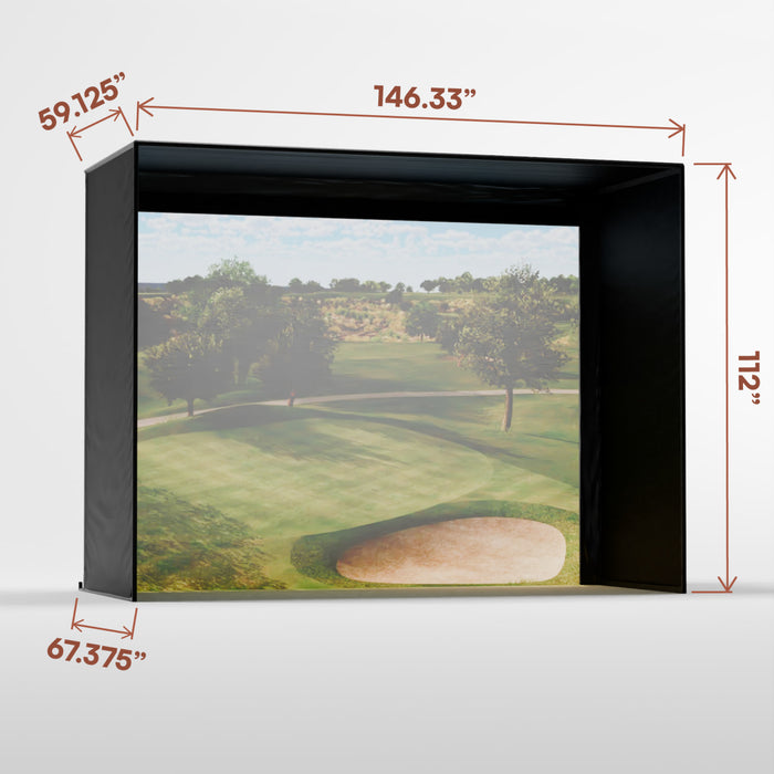 Carl's Place DIY Golf Simulator Enclosure Kit with Impact Screen 9x12